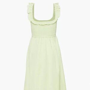 Aritzia Wilfred Reminisce Dress Smocked fit-and-flare dress S NWT SAGE GREEN